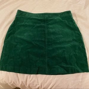 green zip up skirt